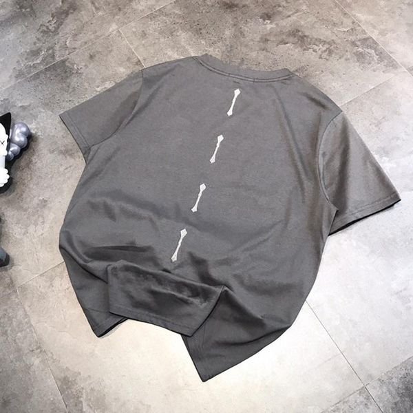 

women's t-shirt ks982 2021 spring and summer cement gray silver thread embroidery casual loose fashion round neck short sleeve, White