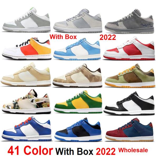 2022 Hardloopschoenen Low NH Panda Cacao Wow Fossil Rose Whisper Setsubun Sun Club Cherry Gym Red Ocean Bart Simpson What The Paisley Strawberry Cough Black Toe Heren Dames