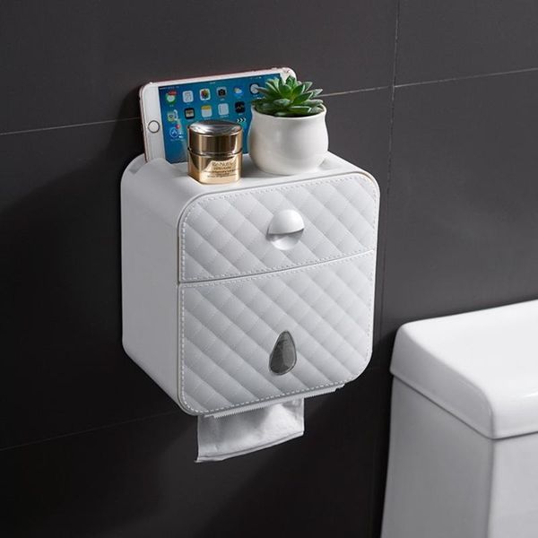 

toilet paper holders multifunctional holder waterproof wall mounted box storage