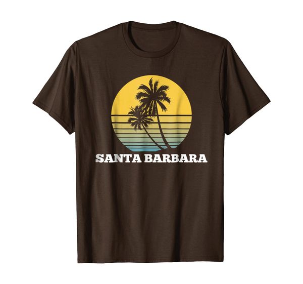 

Santa Barbara Retro Tee Vintage Palm Tree Beach Shirt, Mainly pictures