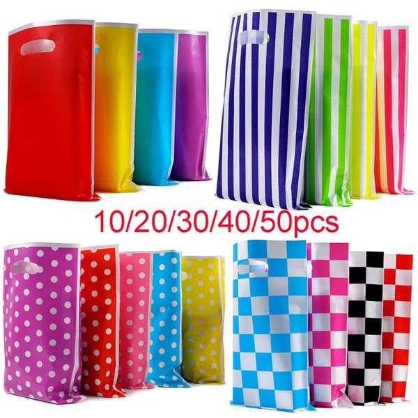

gift wrap 10-50pcs printed bags polka dots plastic candy bag child party loot boy girl kids birthday favors supplies decor