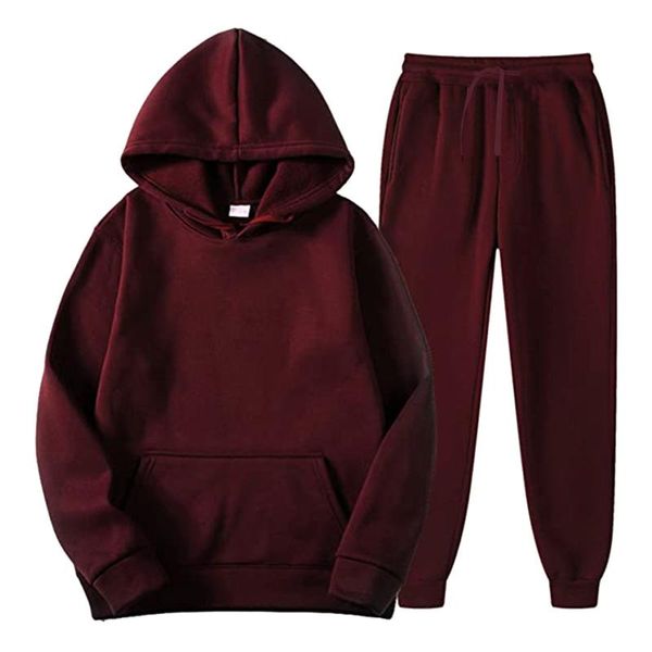

jogging clothing men's sets hoodies+pants autumn winter hooded sweatshirt sweatpants fashion slim fit men set hoodie hip hop pullover #, Black;red