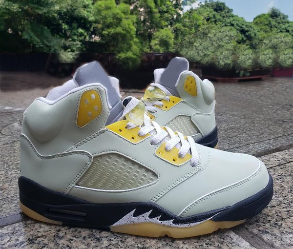 

5 jade horizon men basketball shoes 5s light silver-anthracite-pink glazeoutdoor sports sneakers dc7501-300 with box