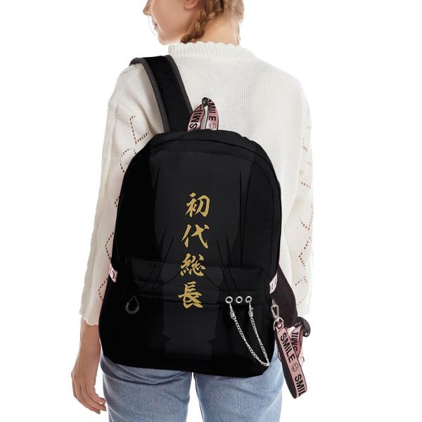 

backpack japan aanime tokyo revengers cosplay schoolbag boys girls oxford waterproof school bag women men casual laptop
