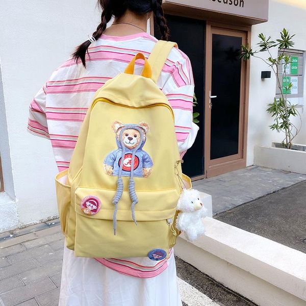 

backpack girls cute school bag ins wind large capacity for boys korean cartoon women's fashion backpacks men