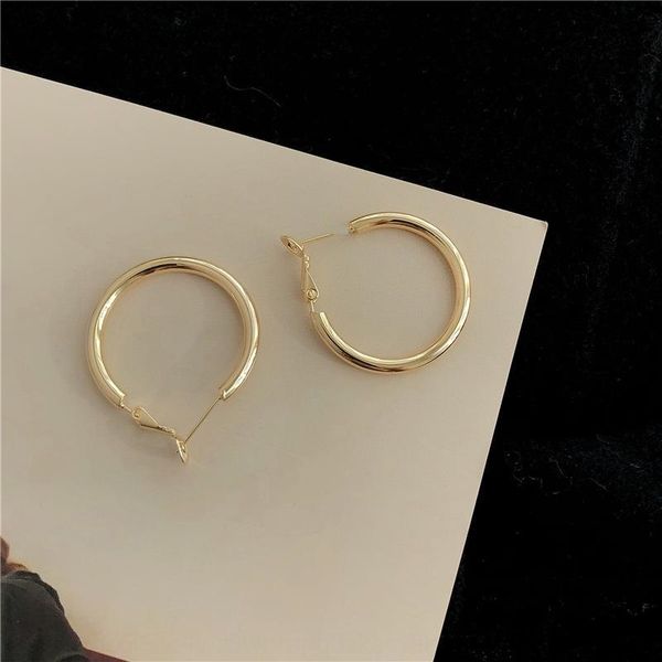 

MZL9 and women'sfashion big circle exaggerated temperament stud advanced feeling net red earrings silver needle earrings, Golden;silver