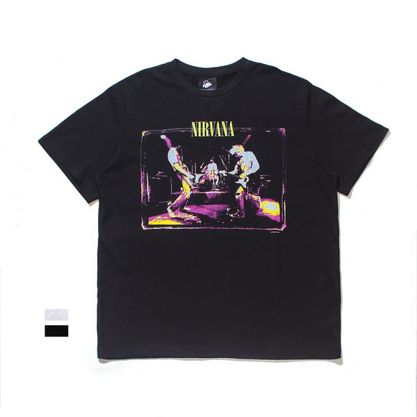 

brand oversized short summer high street print hip hop dark large half sleeve t-shirt, White;black