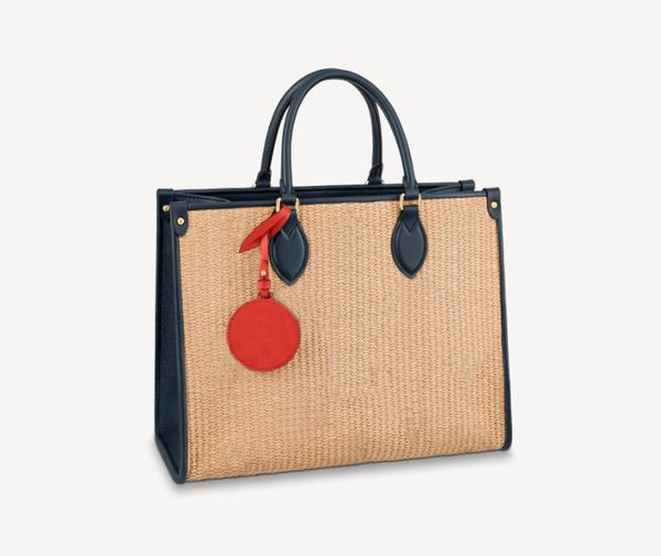 Borsa per la spesa di grande capacità in tessitura di lino Borsa a mano firmata Borsa a tracolla Borse a tracolla Estate Abbigliamento da donna Moda Sentimenti amorosi della spiaggia