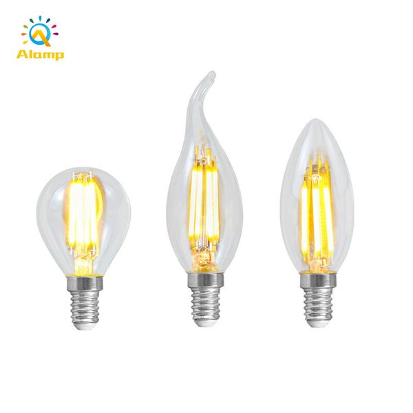 Lampadine a LED 110V ST64 A60 G45 C35 E27 2W 4W 6W 8W Lampadina a candela a filamento vintage per illuminazione interna