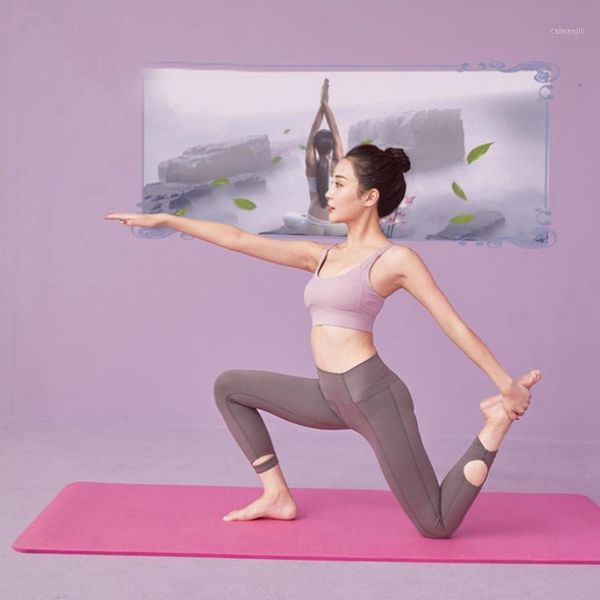 

10mm extra thick 183cmx60cm nrb non-slip yoga mats for fitness tasteless pilates gym exercise pads with bandages1