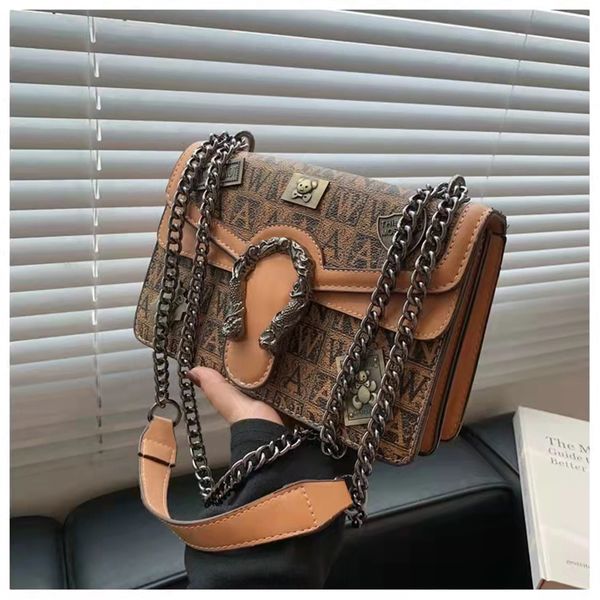 

designer messenger bag luxury shoulder bags printing chain bag cross body for women fashion leather handbags satchel clutch bear pattern mag