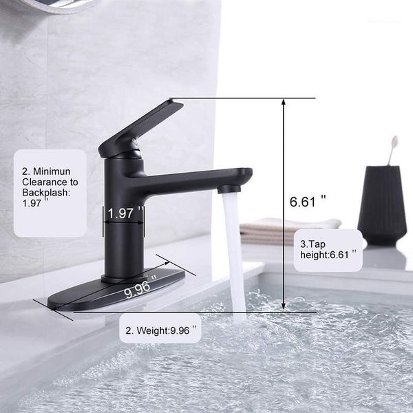 

bathroom basin faucets cold mixer tap black paint operation sink1