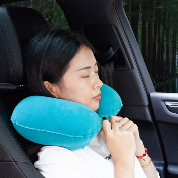 

pillow inflatable neck u shaped travel support car accessories