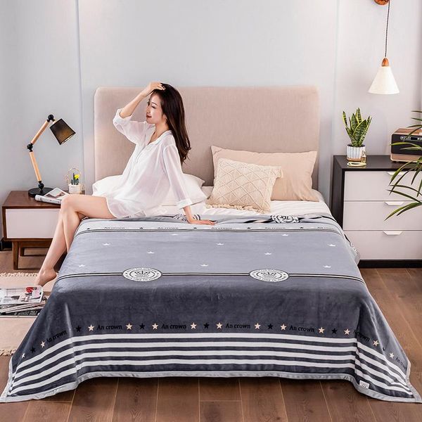 

british style soft warm coral fleece blanket sheet bedspread sofa plaid light thin mechanical wash flannel blankets ssxml