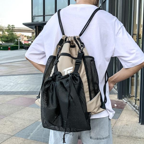 

backpack drawstring fashion style basketball bag student school youth sports