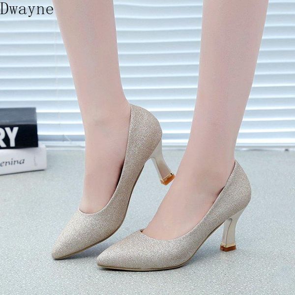 

dress shoes 2021 autumn shallow mouth comfortable sequins stiletto single women, Black