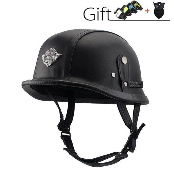 

half face motorcycle helmets german retro vintage helmet bicycler chopper cruiser biker bicycle casque moto