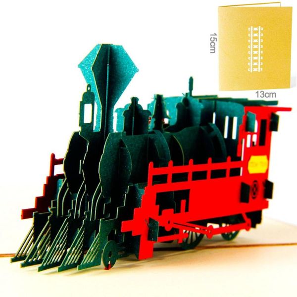 

other arts and crafts 3d up laser cut cards vintage train creative gifts postcard birthday children's day greeting for lovers