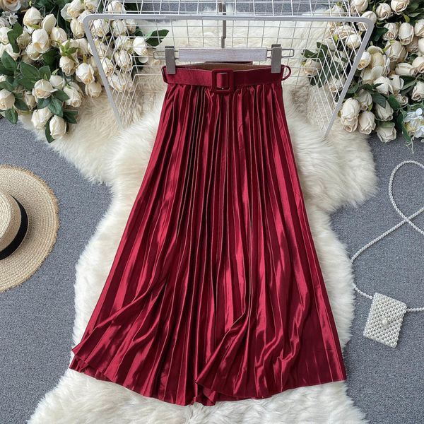 

singreiny women retro pleated dress korean elegant solid high waist a-line dresses summer casual fashion streetwear maxi dress 210419, Black