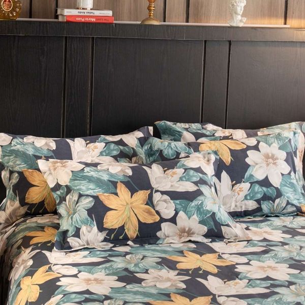 

all cotton matted 4-piece single piece pure pillow case sheet envelope