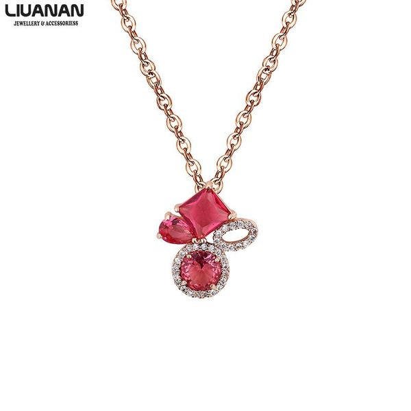 

pendant necklaces classic geometric necklace rose gold plate jewelry gift for woman lover girlfriend mother's day cz, Silver