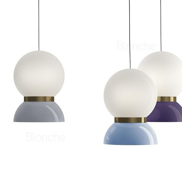

pendant lamps modern glass ball ac220v led hanging lights for home living room bedroom bedside luminaire