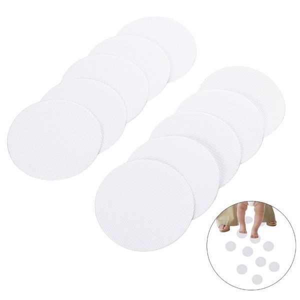 

bath mats 10pcs peva anti-slip discs large 4" non stickers for tubs and showers (white)
