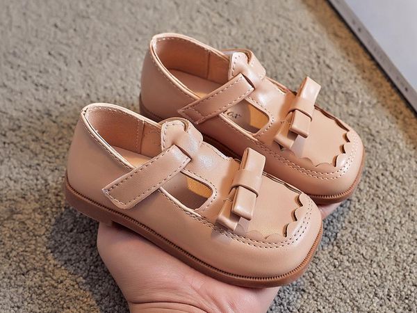 

kid sandals for girls princess shoes fashion solid color children little leather toddler, Black;red