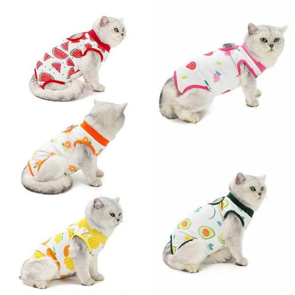 

pet cat sterilization suit summer after recovery jumpsuits for cats anti-licking kitten vest clothes supplies s-xl#g costumes