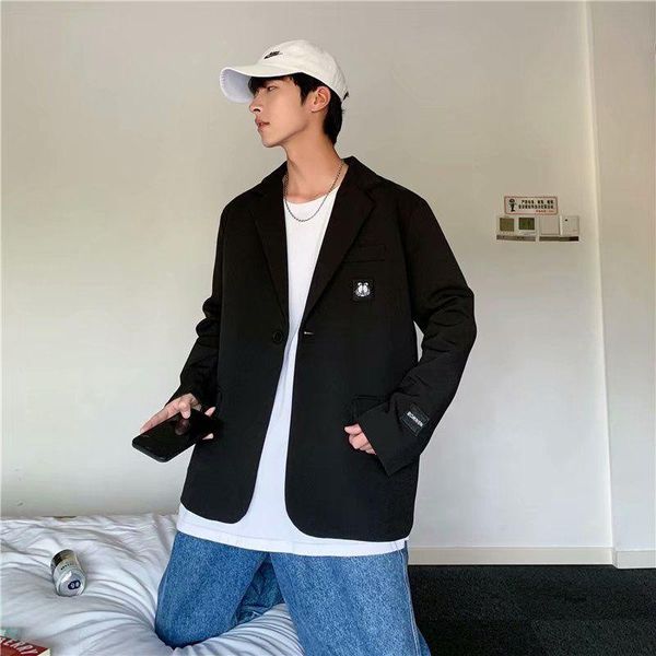 

men's suits & blazers fashion high-quality british style clothing comfortable long sleeve single breasted casual suitable for work, White;black