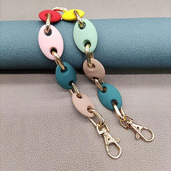 

bag parts & accessories fashion pig nose shape straps bags chain handbag detachable replacement strap acrylic handle, Black