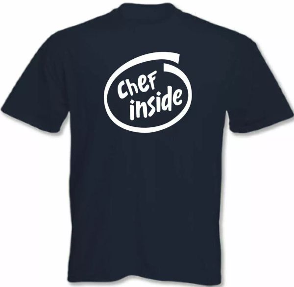 

chef t-shirt inside mens funny cooking gift present cook, White;black