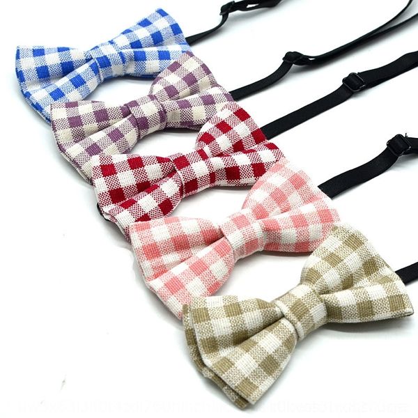 

wzv8 versatile little gentleman plaid boys and girls dress children's fashion bow ties baby's bow tie dress, Black;gray