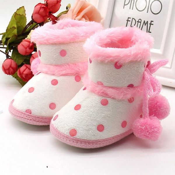 

first walkers born toddler warm boots winter baby girls boys shoes soft sole fur snow booties for 0-12m