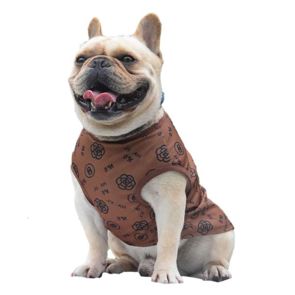 

the dog clothes camellia flower vest summer pet letter print dog clothing