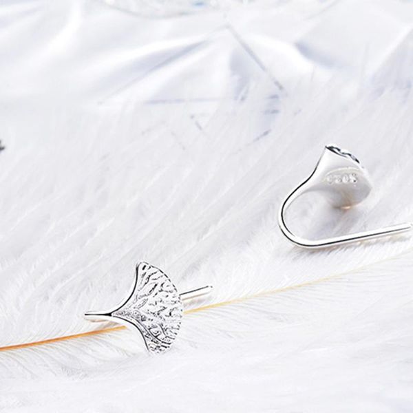 

stud ginkgo leaf earrings literary student sen ear hook sweet small fresh jewelry ladies, Golden;silver