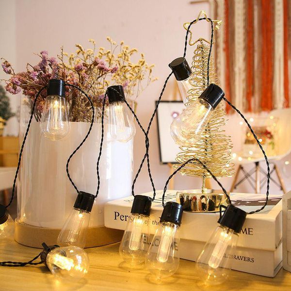

solar lamps 10 fairy string lights christmas wreath light bulb outdoor holiday garden terrace decorative