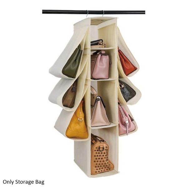 

storage bags 10 pockets blankets bedroom hanging closet bag large capacity non woven fabrics purse handbag organizer multifunction