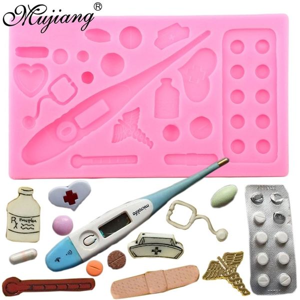 Siliconen Mal Sugarcraft Cake Decorating Gereedschap Fondant Snoep Klei Chocolade Mallen DIY Cupcake Topper Decoratie Mallen 210721