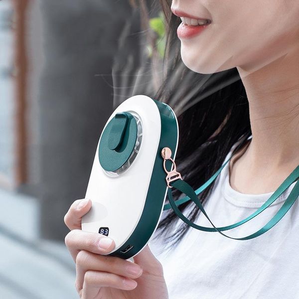 

electric fans mini portable fan with lanyard handheld usb rechargeable neck for room table