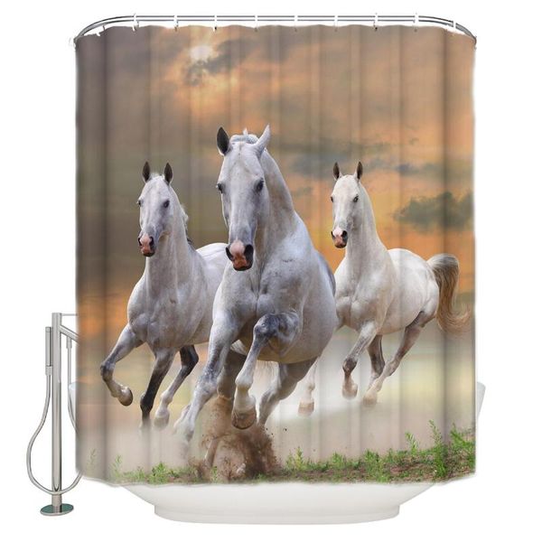 

shower curtains modern curtain for horse prairie running bathroom special exquisite waterproof polyester with hook