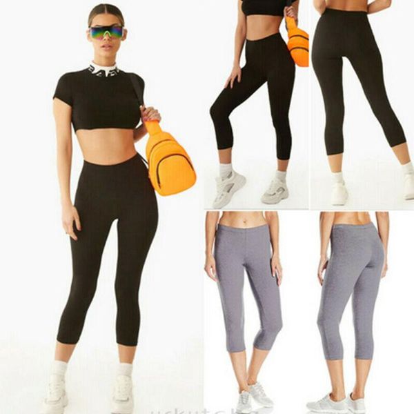 

women's pants & capris au women high waist 3/4 sports fitness capri running mesh skinny, Black;white
