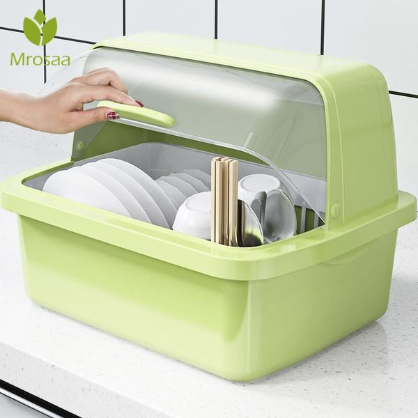 

kitchen storage & organization large dish rack box holder dinnerware organizer bowl plate portable tableware draining home shelf cupboard