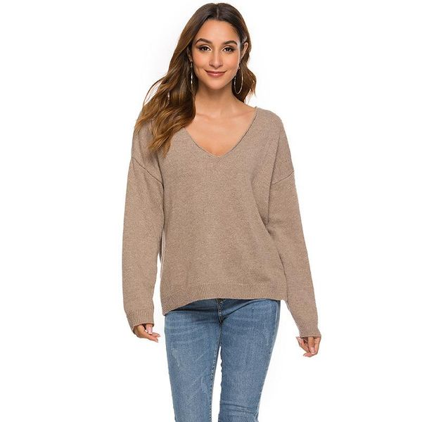 

women's sweaters casual autumn winter women  knitted v-neck long sleeve loose mushroom pullovers sueter mujer invierno 2021, White;black