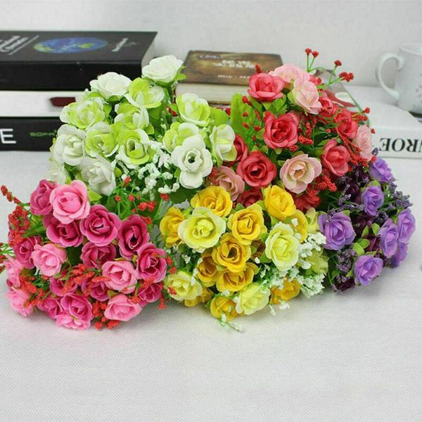 

decorative flowers & wreaths 21 head diamond roses spring small artificial plastic simulation decoration