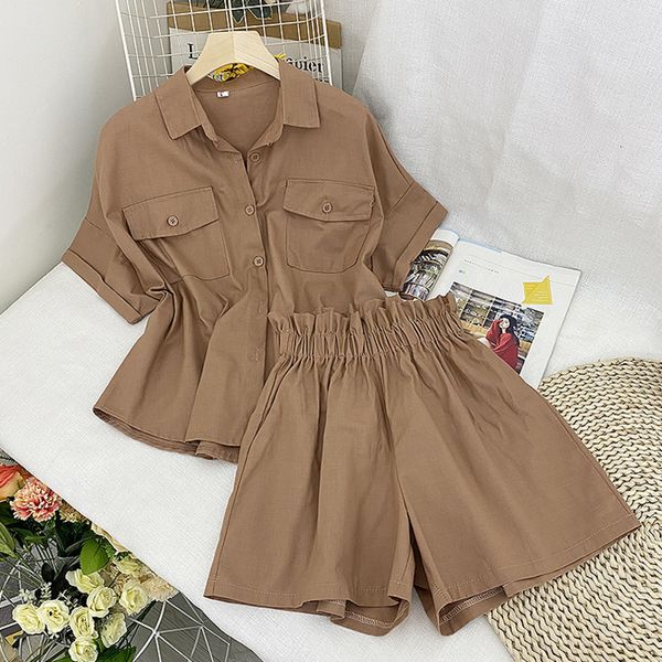 

women's shorts deat female shorts just arrived lapel short sleeve big temper two garments fashion set spring summer 11d375 kcm5, White;black