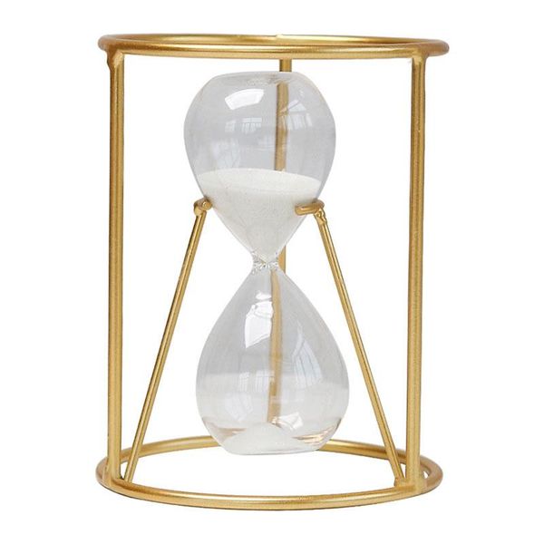

european metal hourglass timer pendant creative home birthday gift soft decorations sand timers crafts other clocks & accessories