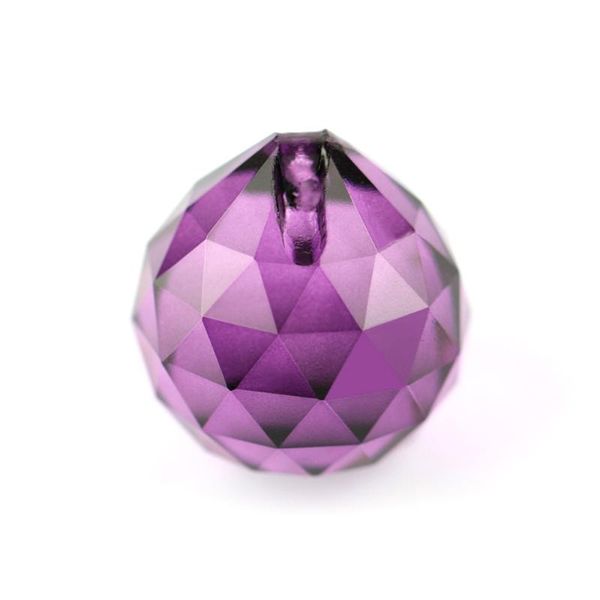 

shiny 10units 40mm dark amethyst glass chandelier hanging crystal ball suncatcher