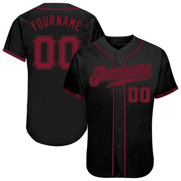 

custom black crimson authentic baseball jersey, Blue;black