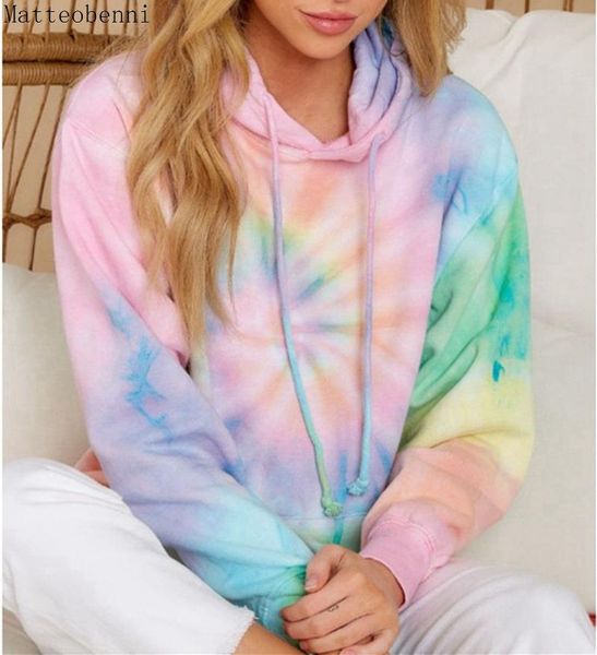 

ladies pullovers casual loose pocket hooded shirt streetwear women tie dye hoodie sweatshirts autumn long sleeve 2021 oversize women's, Black